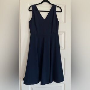 Gal Meets Glam Navy Fit and Flare Dress